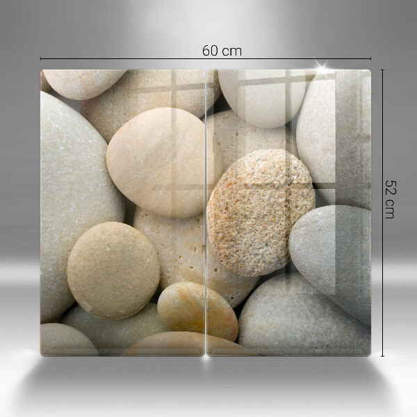 De vidrio templado Patrón de piedras ovaladas