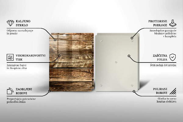 De vidrio templado Textura de tablón de madera
