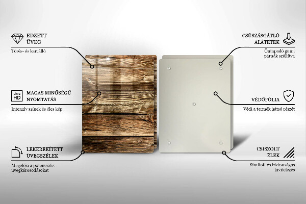 De vidrio templado Textura de tablón de madera