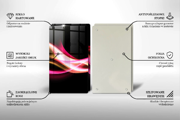 De vidrio templado Humo de neón abstracto