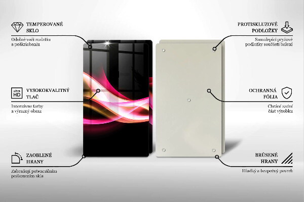 De vidrio templado Humo de neón abstracto