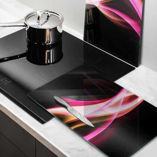 De vidrio templado Humo de neón abstracto