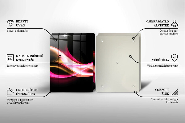 De vidrio templado Humo de neón abstracto