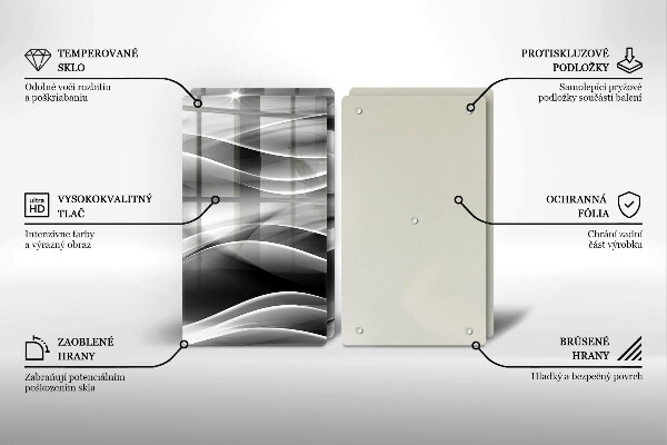 De vidrio templado Líneas abstractas de humo