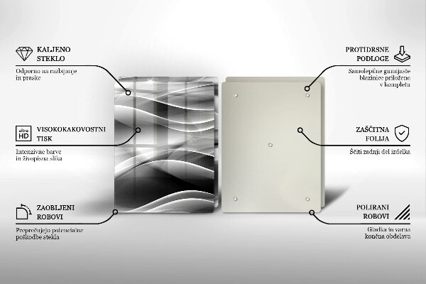 De vidrio templado Líneas abstractas de humo