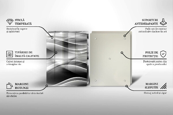 De vidrio templado Líneas abstractas de humo