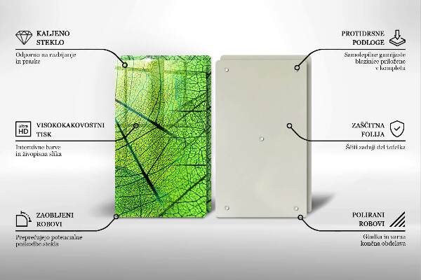 De vidrio templado Venas de las hojas naturales