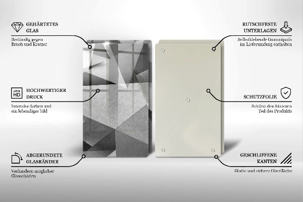 De vidrio templado Abstracción nítida concreta