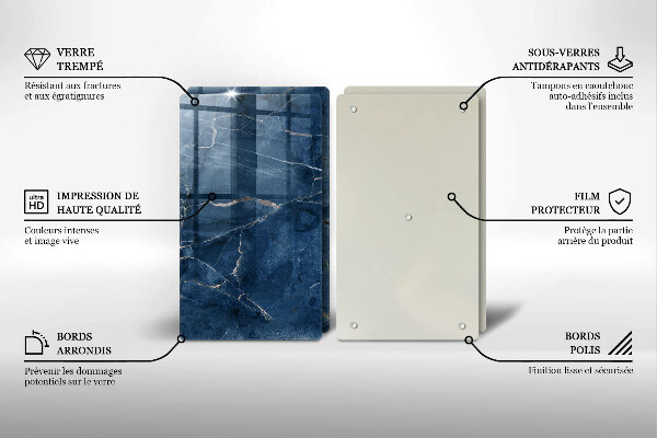 De vidrio templado Textura de piedra de mármol