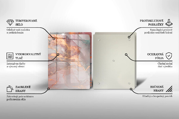 De vidrio templado Mármol con oro