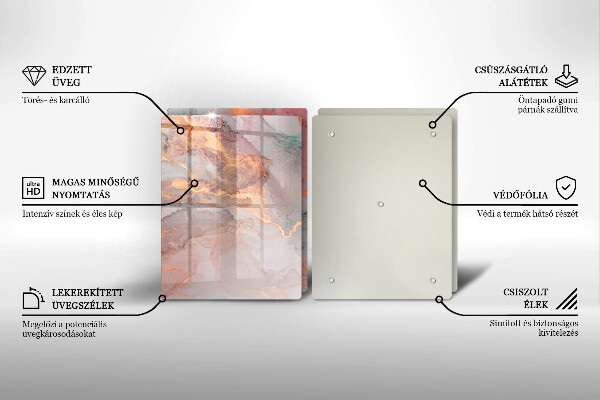 De vidrio templado Mármol con oro