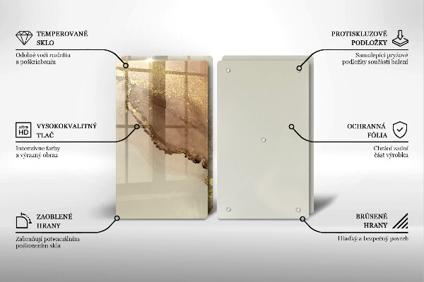 De vidrio templado Abstracción de oro