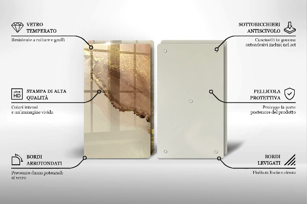 De vidrio templado Abstracción de oro