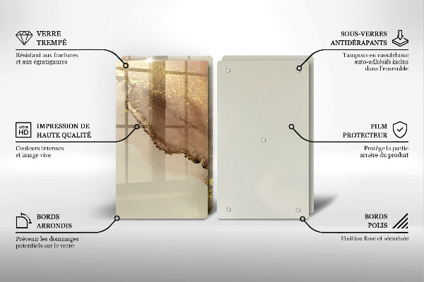 De vidrio templado Abstracción de oro