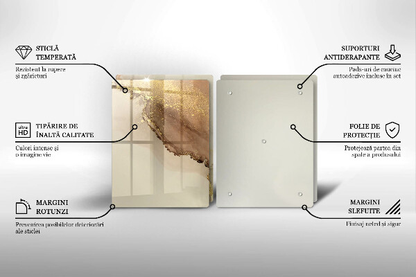 De vidrio templado Abstracción de oro