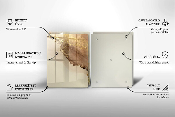 De vidrio templado Abstracción de oro