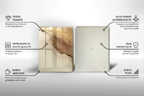 De vidrio templado Abstracción de oro