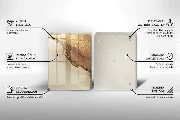 De vidrio templado Abstracción de oro