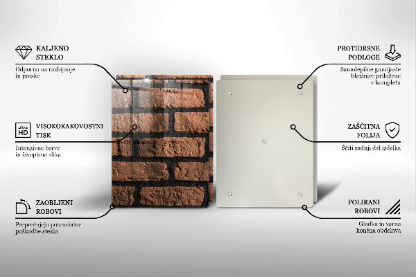 De vidrio templado Pared de ladrillos