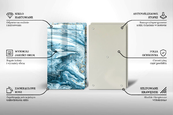 De vidrio templado Estructura con oro