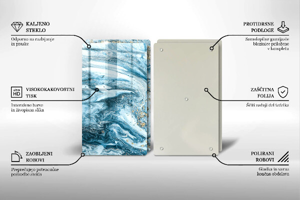 De vidrio templado Estructura con oro