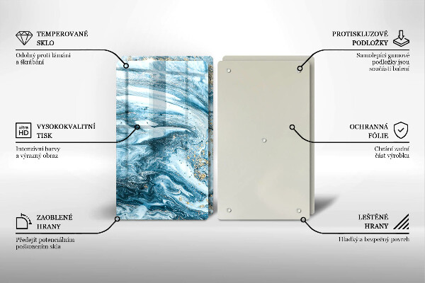 De vidrio templado Estructura con oro