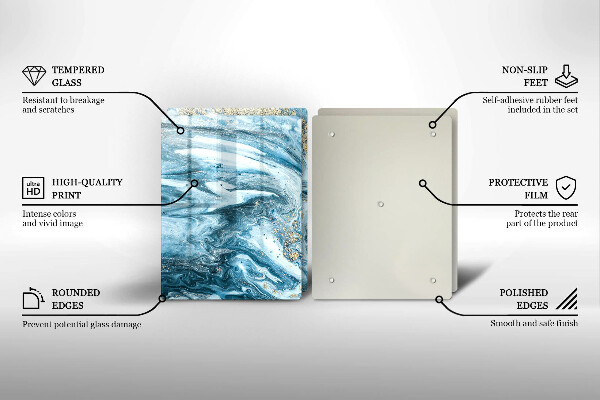 De vidrio templado Estructura con oro