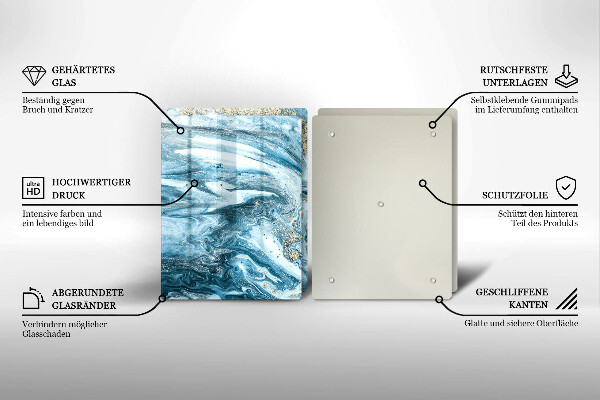 De vidrio templado Estructura con oro