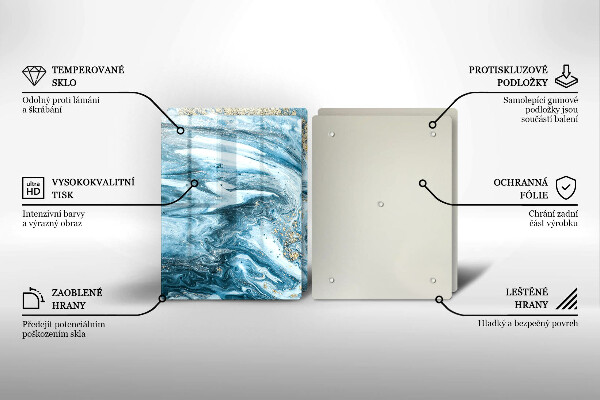De vidrio templado Estructura con oro