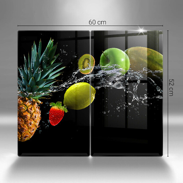 De vidrio templado Frutas en agua