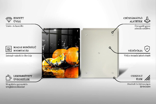 De vidrio templado Fruta jugosa de naranja