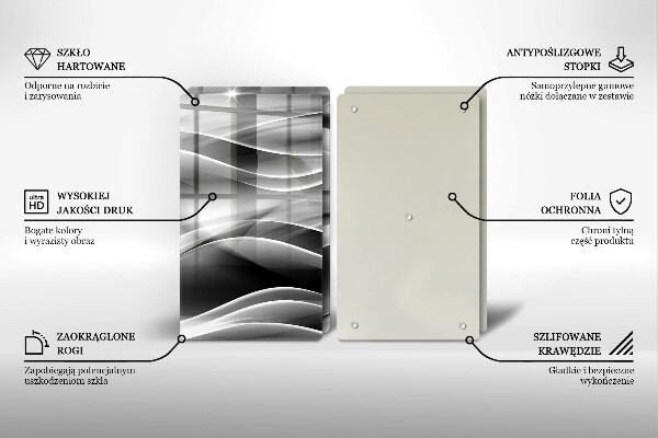 De vidrio templado Líneas suaves de abstracción