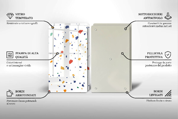 De vidrio templado Gres colorido