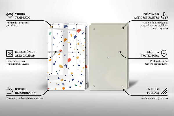 De vidrio templado Gres colorido