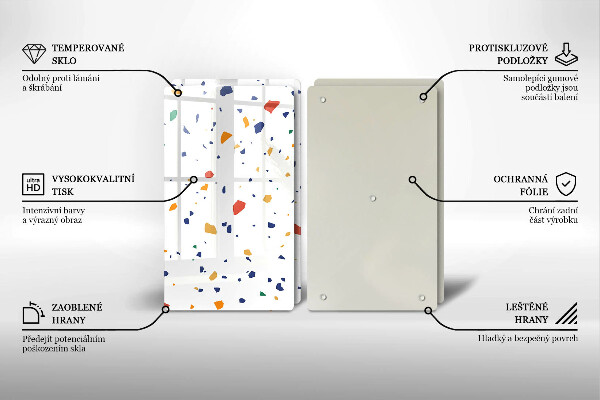 De vidrio templado Gres colorido