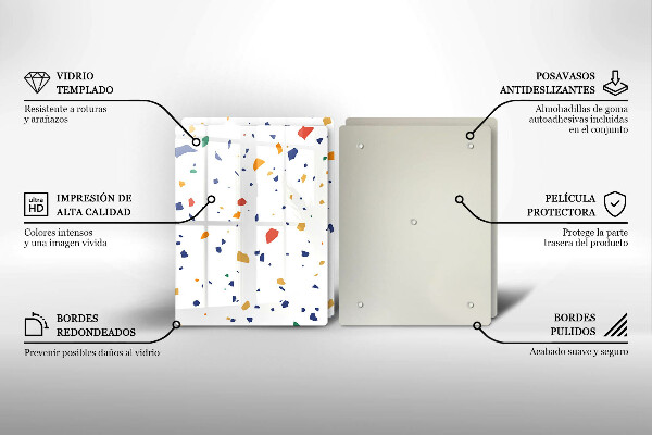 De vidrio templado Gres colorido