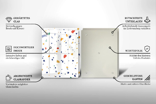 De vidrio templado Gres colorido