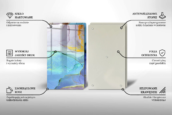 De vidrio templado Piedra dorada agrietada