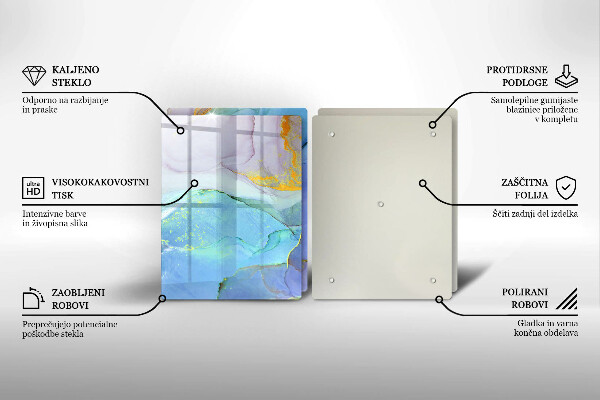 De vidrio templado Piedra dorada agrietada