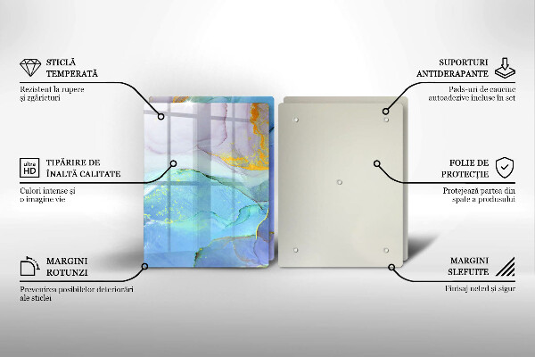 De vidrio templado Piedra dorada agrietada