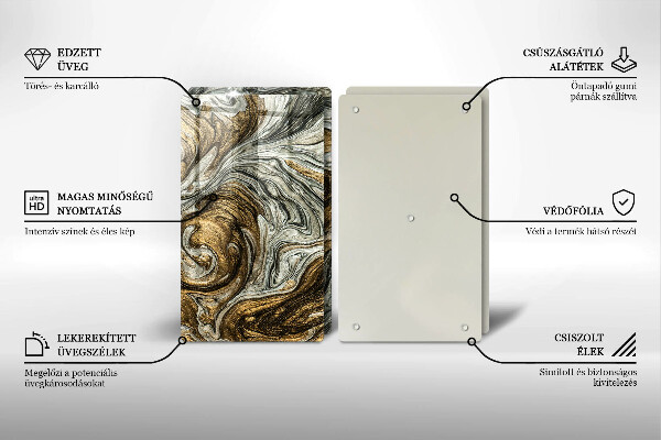 De vidrio templado Rica abstracción