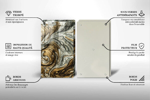 De vidrio templado Rica abstracción