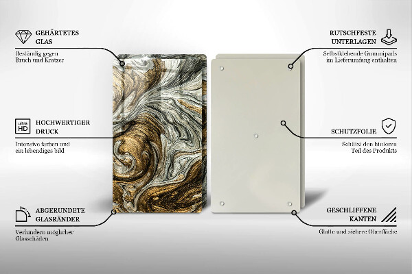 De vidrio templado Rica abstracción