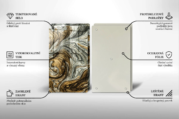 De vidrio templado Rica abstracción