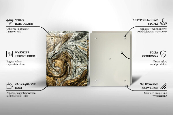 De vidrio templado Rica abstracción