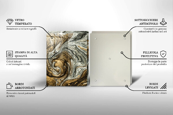 De vidrio templado Rica abstracción