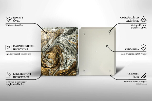 De vidrio templado Rica abstracción