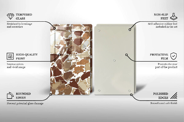 De vidrio templado Manchas decorativas de piedra