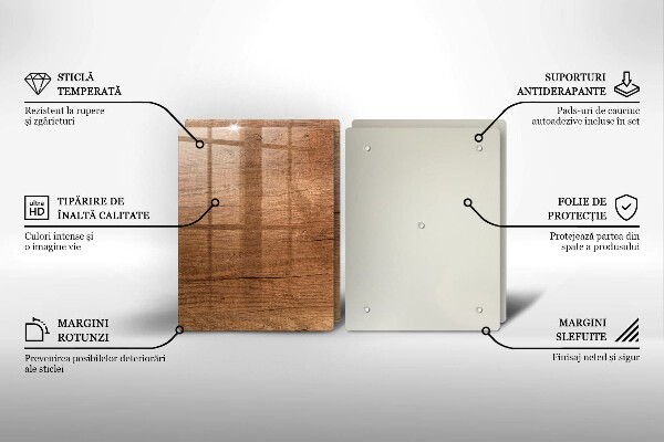 De vidrio templado Textura de madera