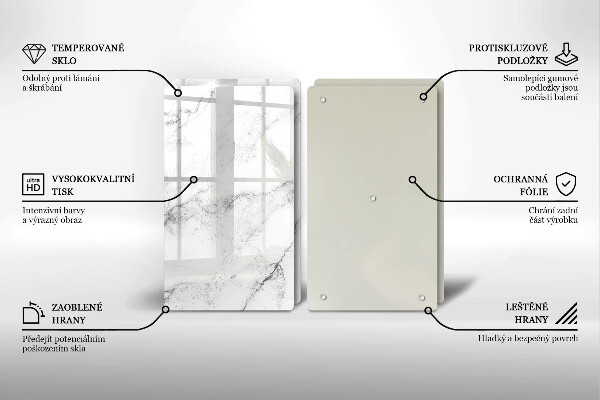 De vidrio templado Textura de mármol elegante